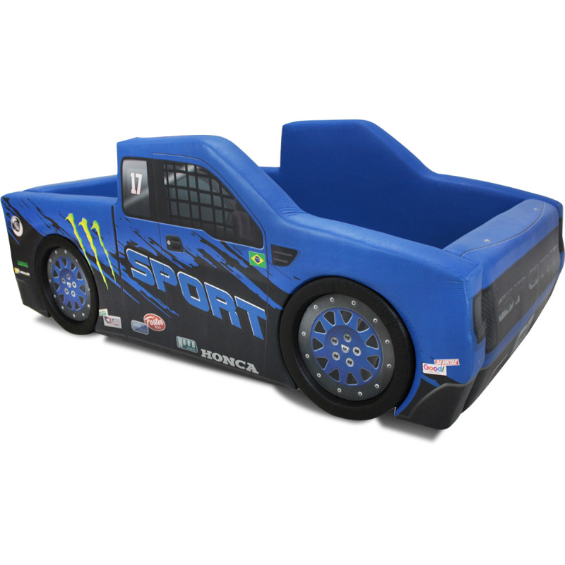 Cama Infantil Carro Drift Azul Com