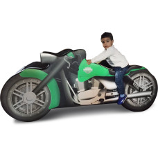 Cama Infantil Moto Chopper totalmente estofada - cor verde